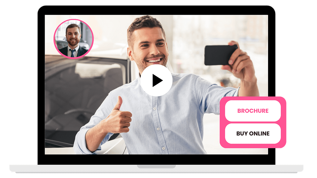 Car Salesman sending a personal video message