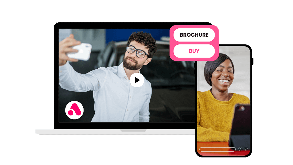 Car Salesman sending a personal video message