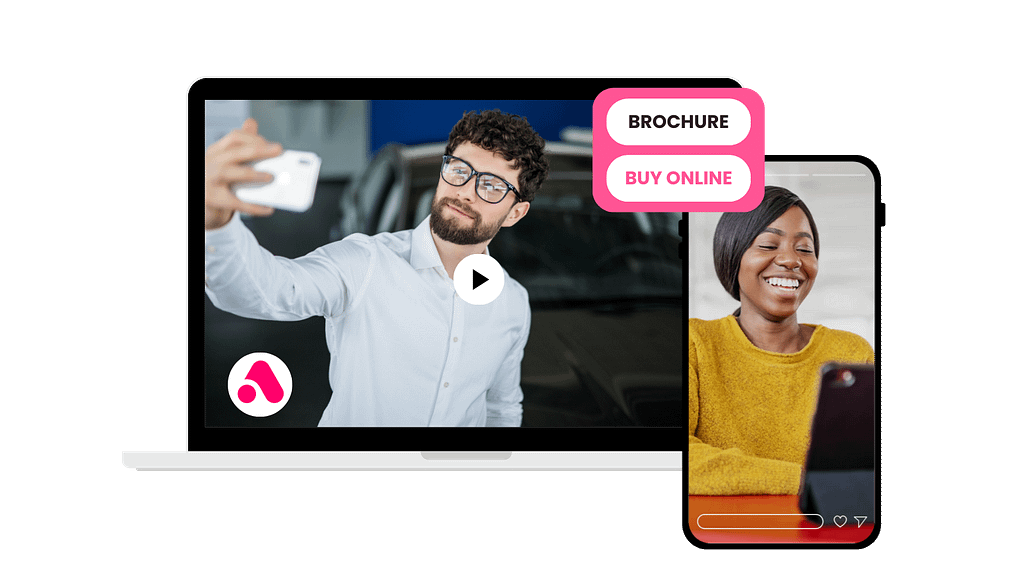 Car Salesman sending a personal video message