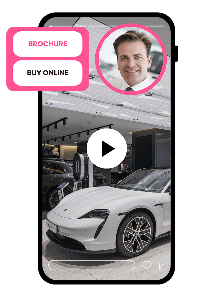 Car Salesman sending a personal video message